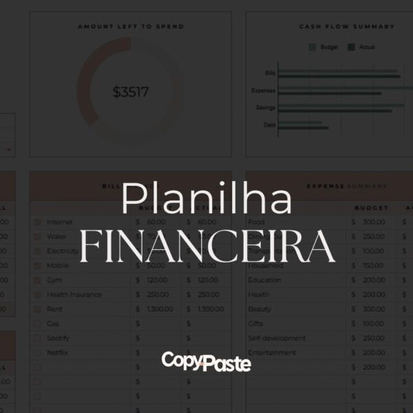 Planilha de orçamento mensal